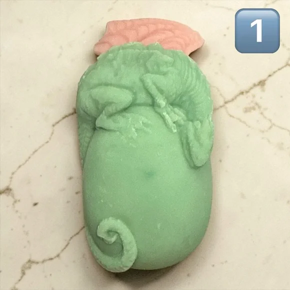 Apple Sage Shea Butter Soap Dragon Decorative Hand Crafted Soap (1) - Picture 2 of 9